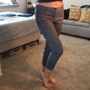 GAP Slim City Navy and White Patterned Trouser